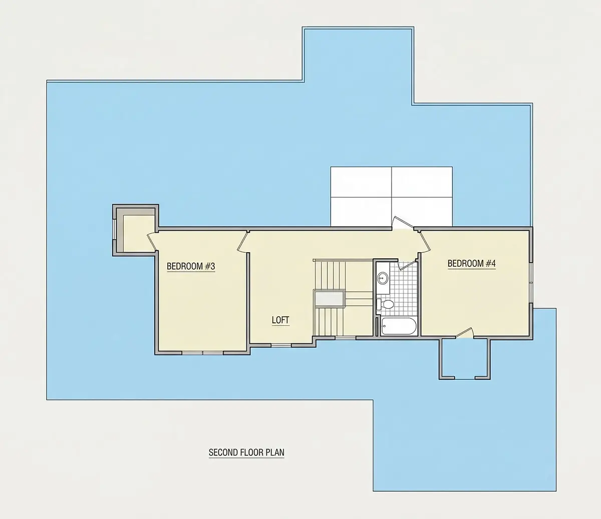 Etaj 1 9 – Proiect de casa cu etaj 348 m², 4 Dormitoare — 82521R