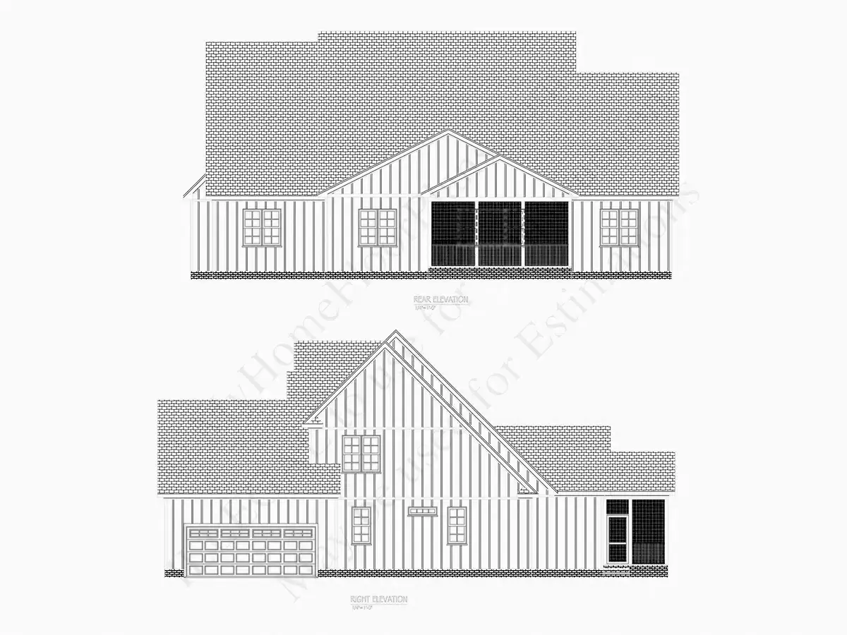 Fațade 7 – Proiect de casa cu etaj 348 m², 4 Dormitoare — 82521R