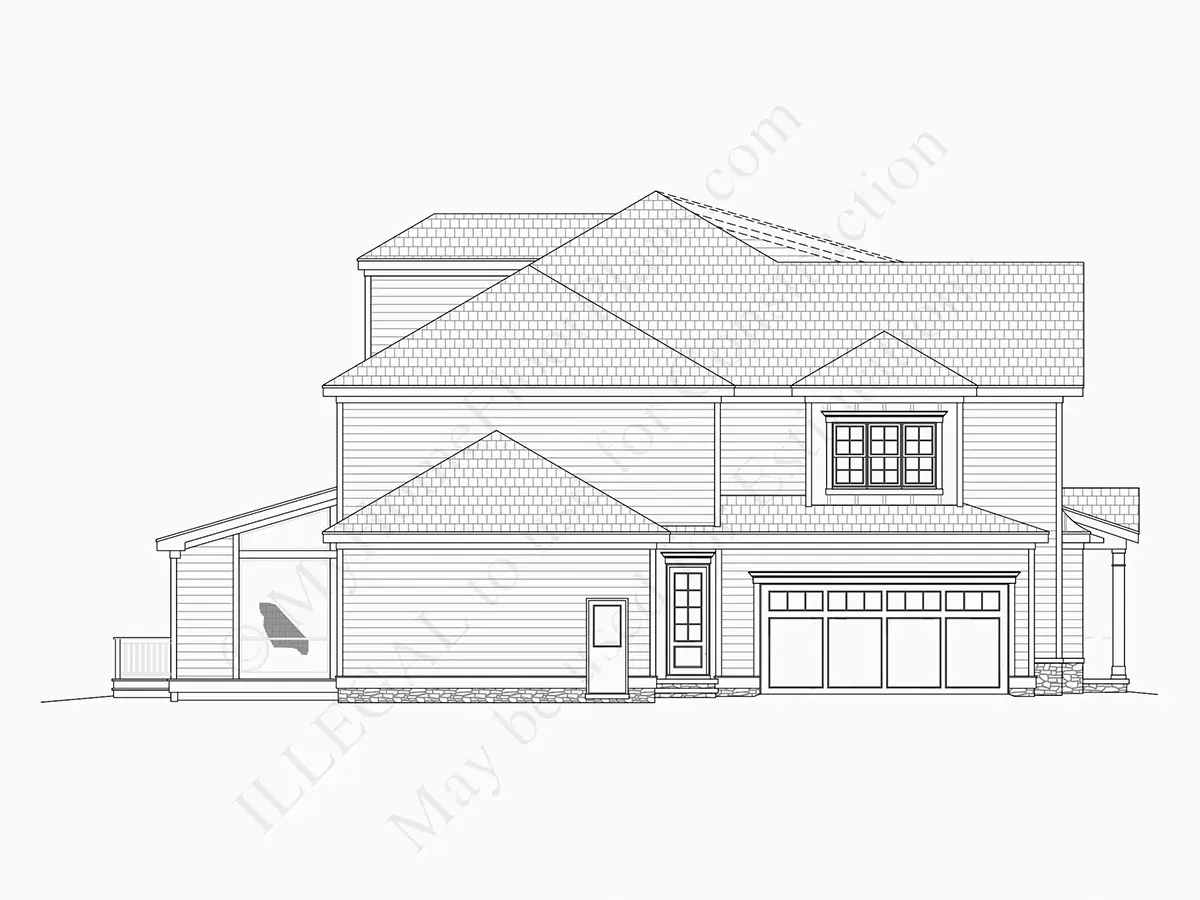 Fațade 15 – Proiect de casa cu etaj 454 m², 5 Dormitoare — 78053R