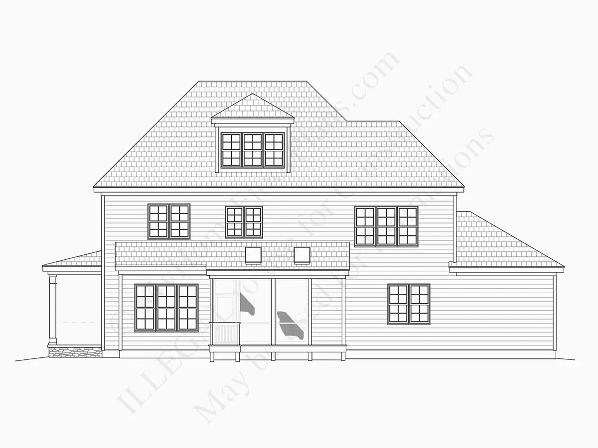 Fațade 13 – Proiect de casa cu etaj 454 m², 5 Dormitoare — 78053R