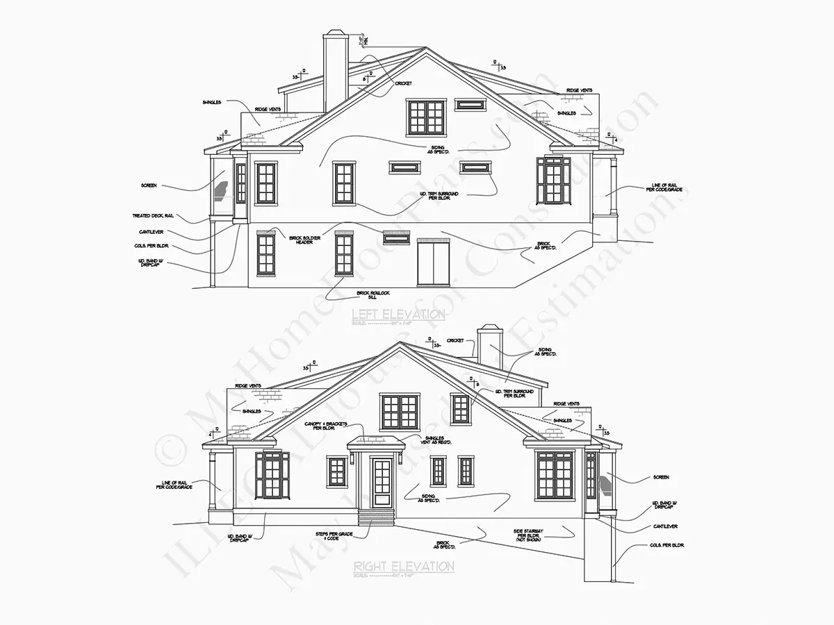 Fațade 16 – Proiect de casa parter cu mansardă 422 m², 4 Dormitoare — 24814R