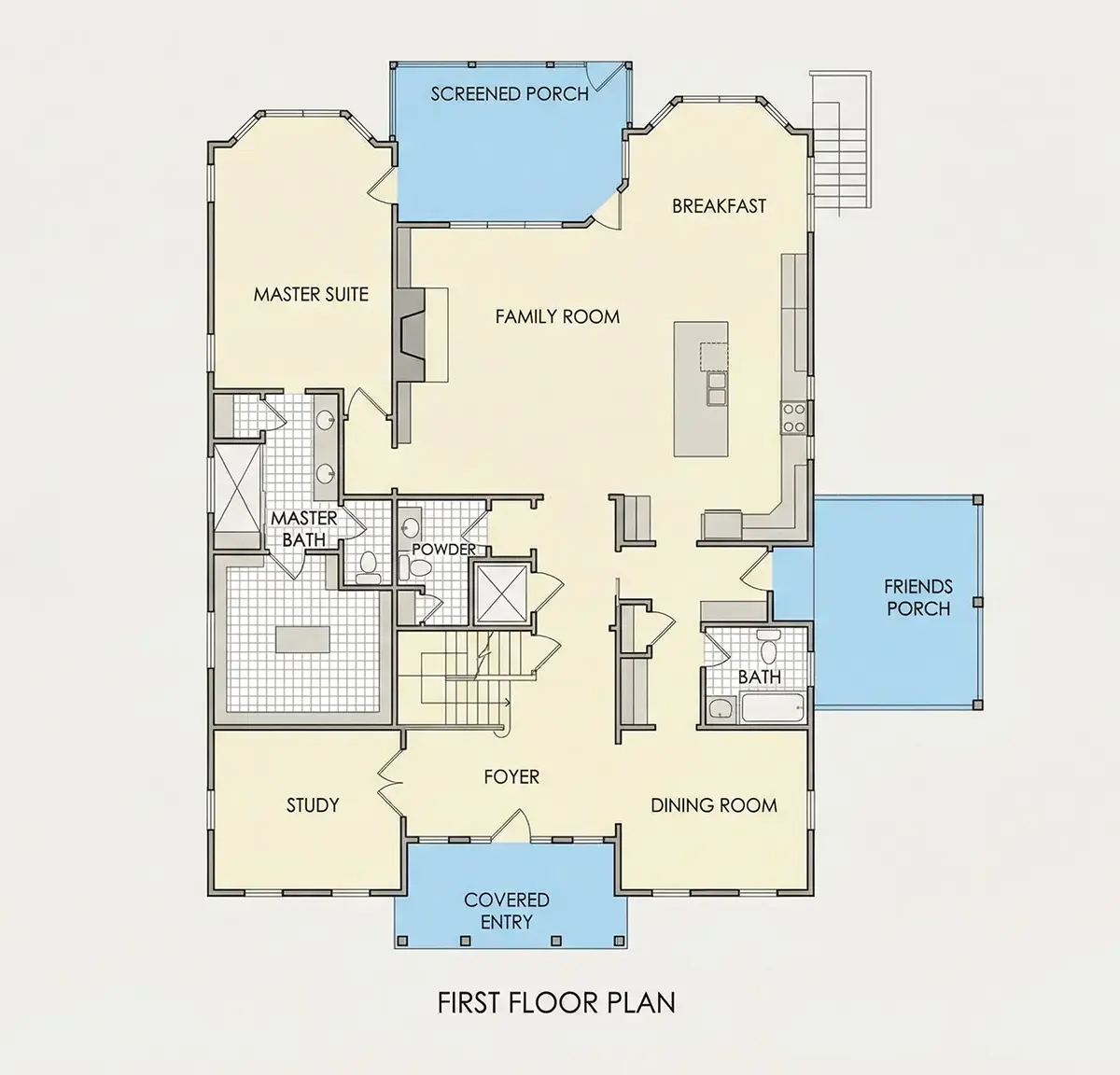 Parter 18 – Proiect de casa parter cu mansardă 422 m², 4 Dormitoare — 24814R