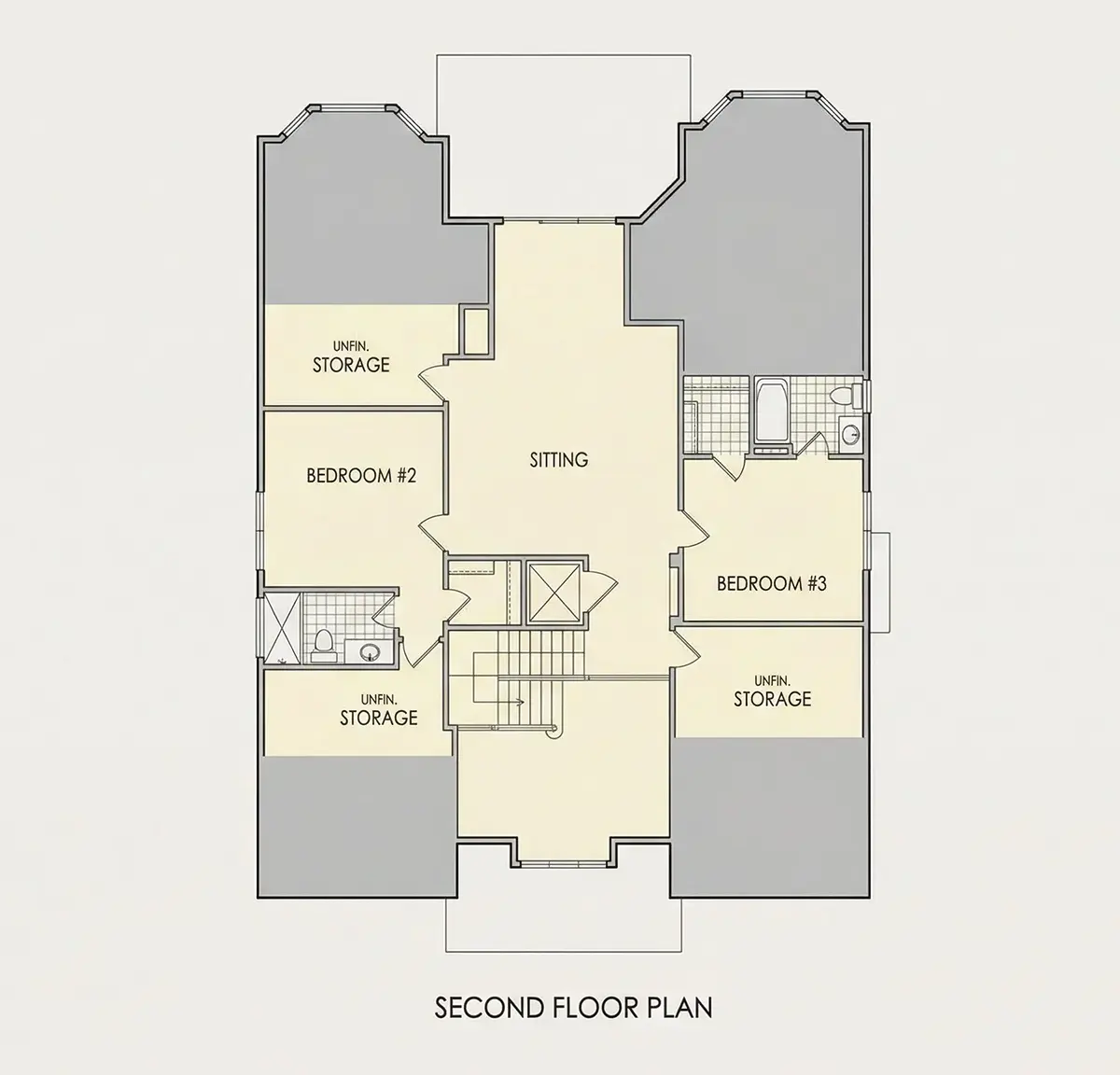 Etaj 1 19 – Proiect de casa parter cu mansardă 422 m², 4 Dormitoare — 24814R