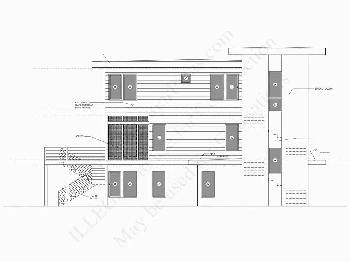 Fațade 21 – Proiect de casa cu 2 etaje 351 m², 5 Dormitoare — 70598R