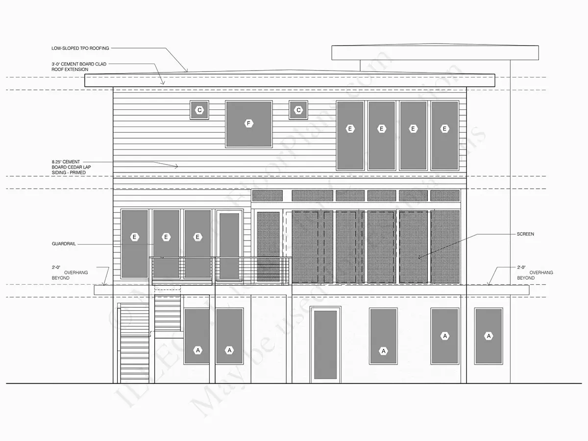 Fațade 22 – Proiect de casa cu 2 etaje 351 m², 5 Dormitoare — 70598R