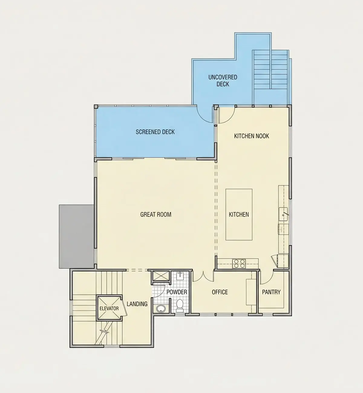 Parter 25 – Proiect de casa cu 2 etaje 351 m², 5 Dormitoare — 70598R