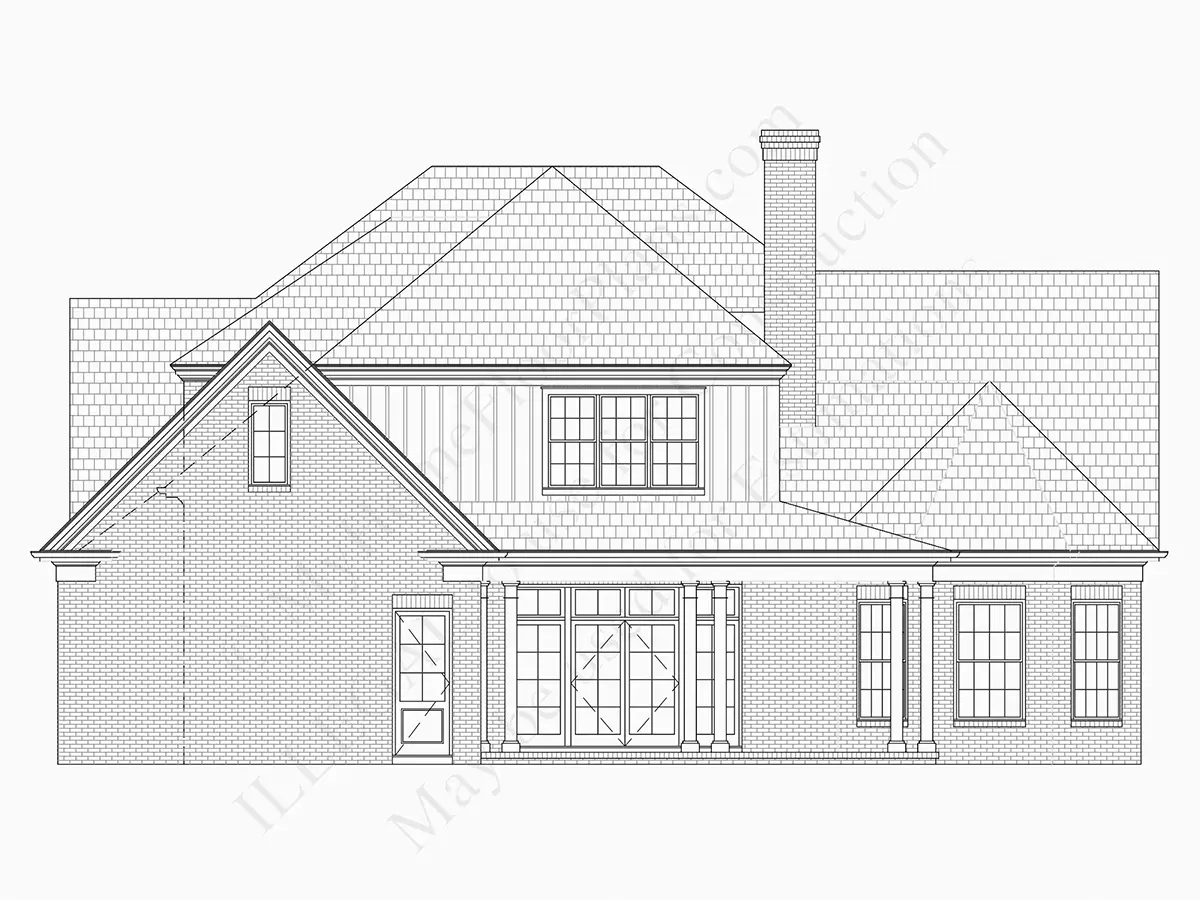 Fațade 10 – Proiect de casa cu etaj 424 m², 4 Dormitoare — 67106R