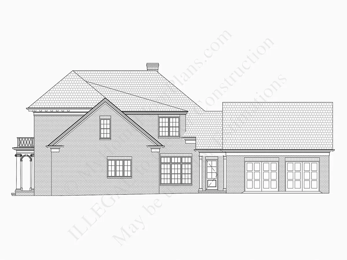 Fațade 11 – Proiect de casa cu etaj 424 m², 4 Dormitoare — 67106R