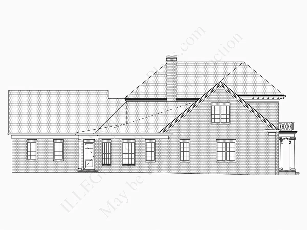 Fațade 9 – Proiect de casa cu etaj 424 m², 4 Dormitoare — 67106R
