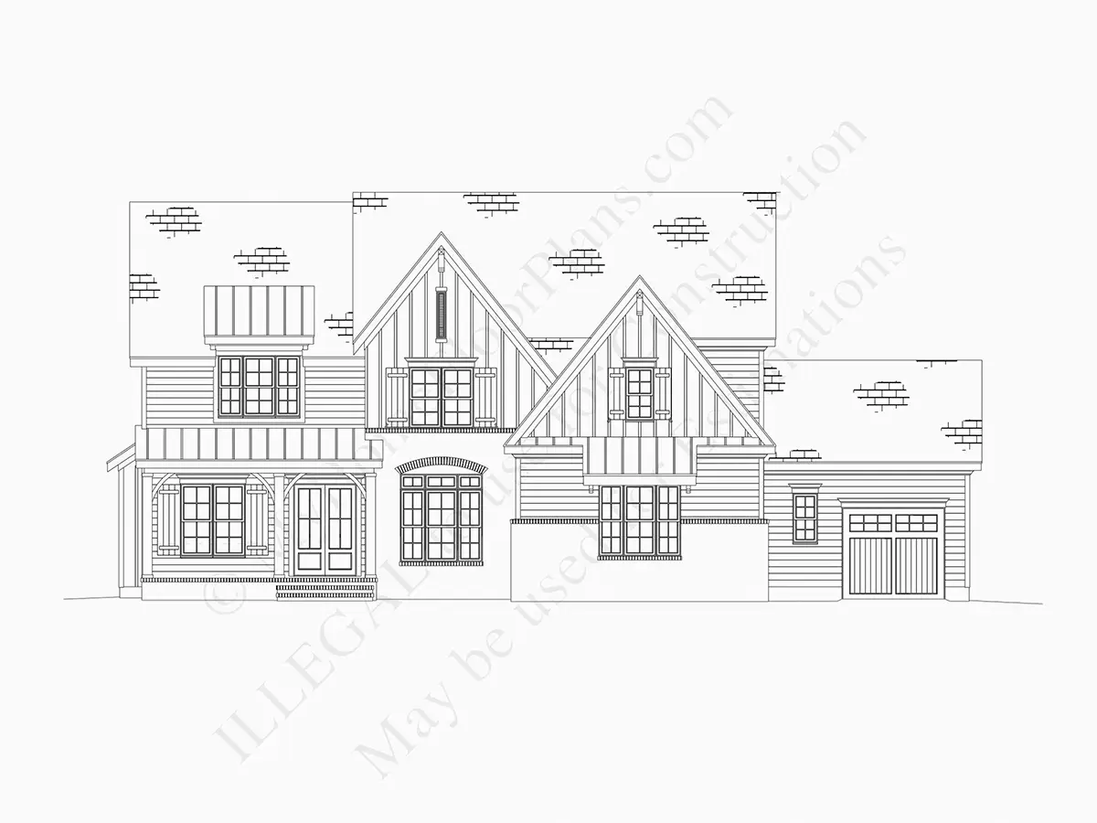 Fațade 19 – Proiect de casa cu etaj 372 m², 4 Dormitoare — 76809R