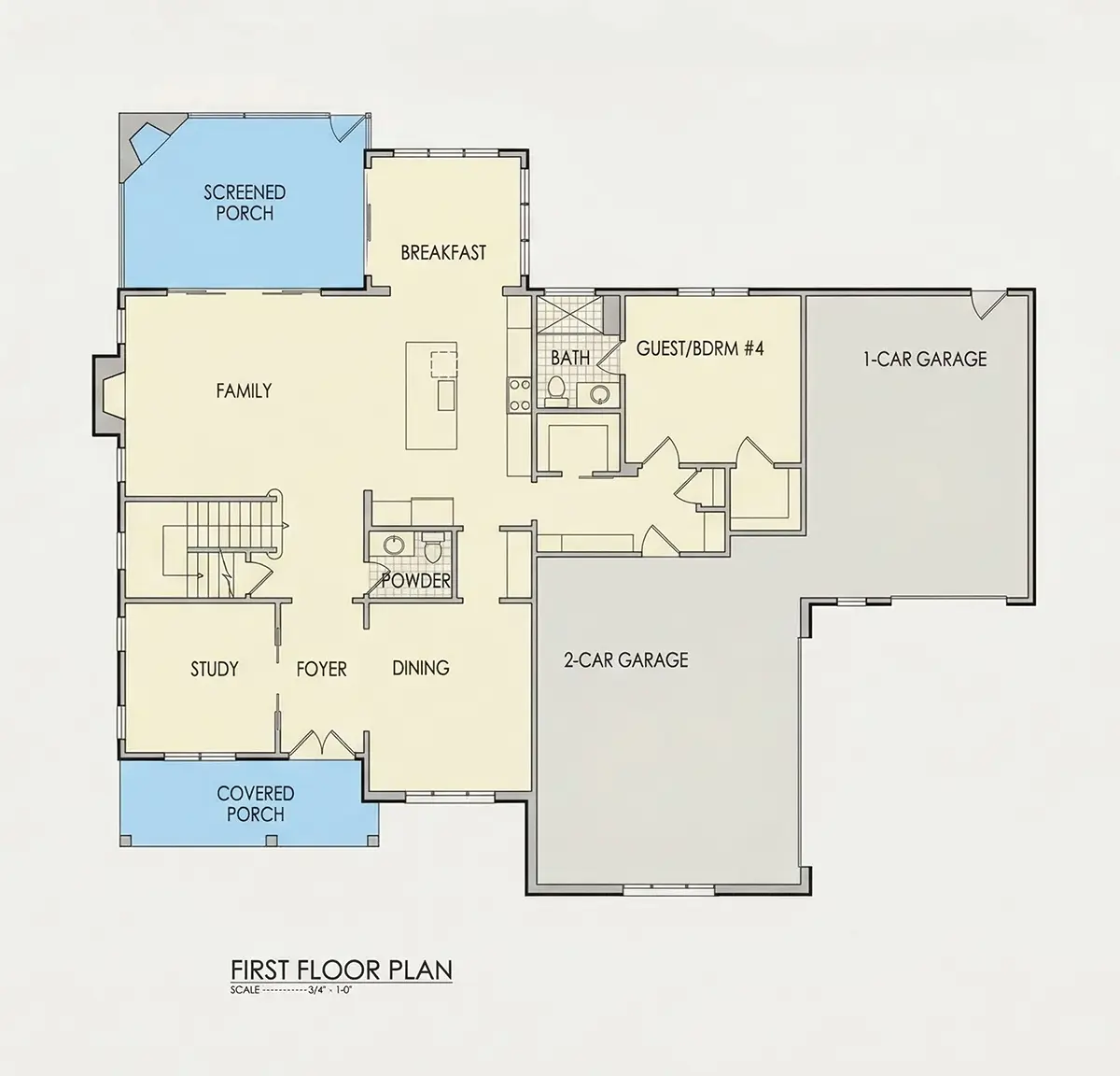 Parter 22 – Proiect de casa cu etaj 372 m², 4 Dormitoare — 76809R