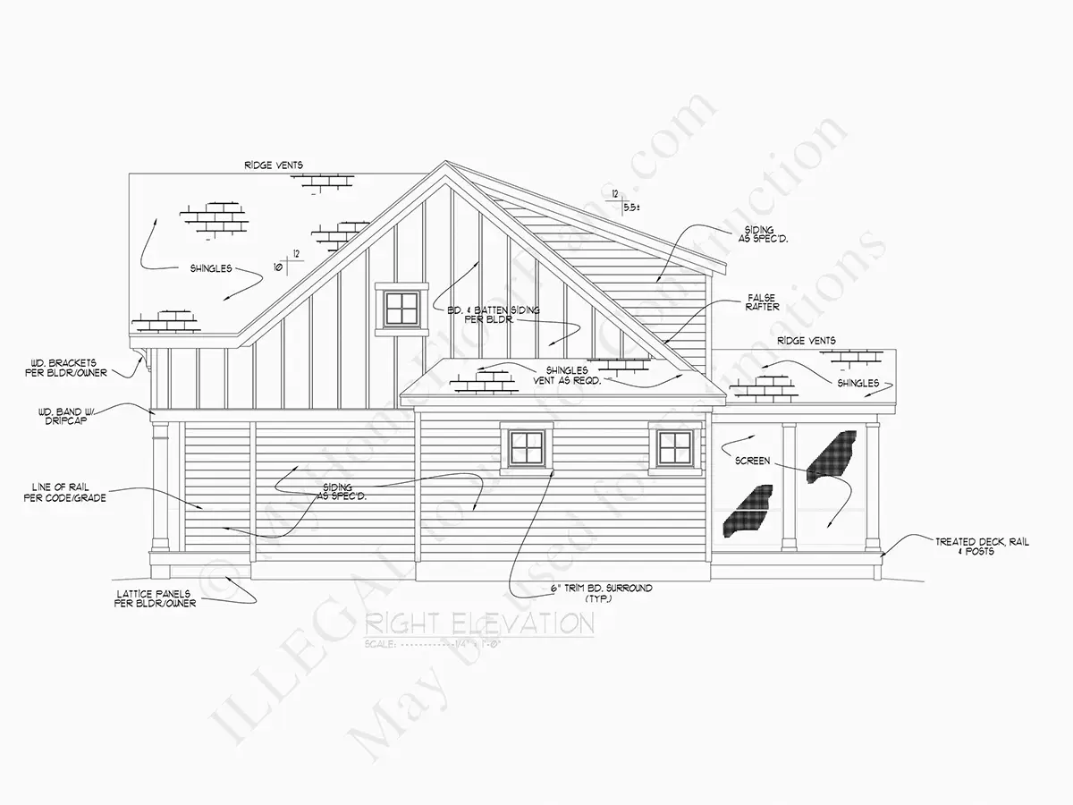 Fațade 7 – Proiect de casa cu etaj 223 m², 4 Dormitoare — 46774R