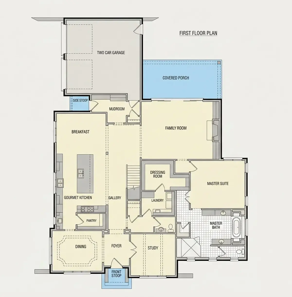 Parter 25 – Proiect de casa cu etaj 433 m², 4 Dormitoare — 51188R