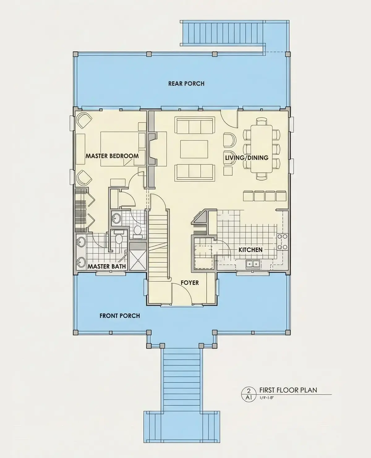 Parter 8 – Proiect de casa cu 2 etaje 249 m², 4 Dormitoare — 53827R