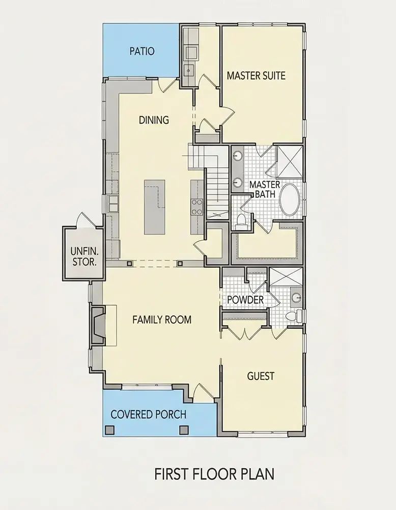 Parter 20 – Proiect de casa parter cu mansardă 235 m², 4 Dormitoare — 88702R