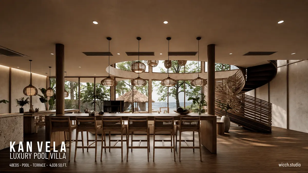 Proiect de casa cu etaj 375 m²: 4 Dormitoare, 5 Bai, Bucatarie deschisa, fara Garaj