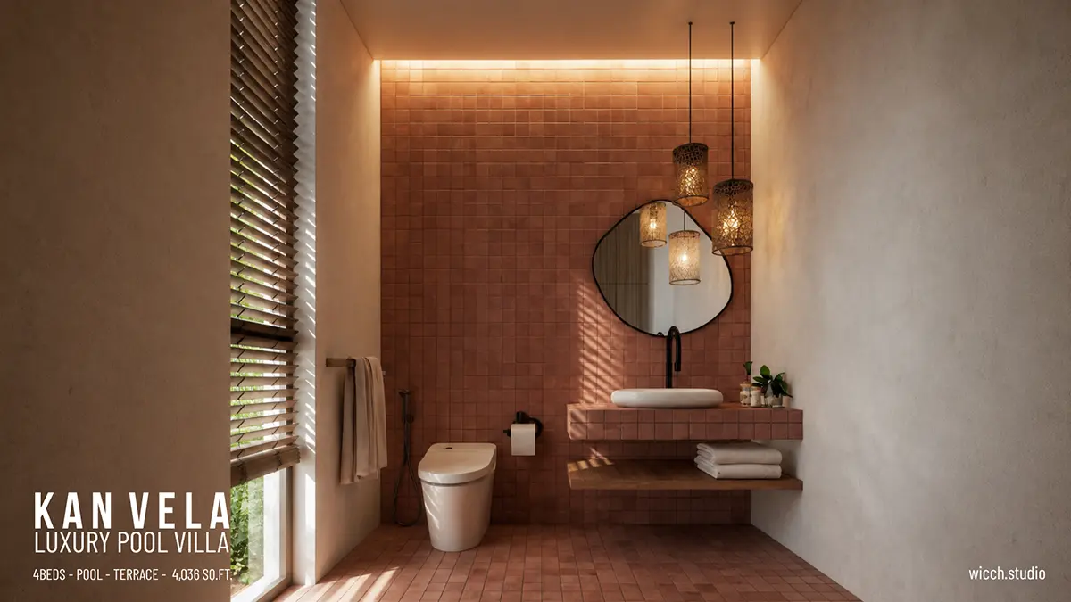 Proiect de casa cu etaj 375 m²: 4 Dormitoare, 5 Bai, Bucatarie deschisa, fara Garaj