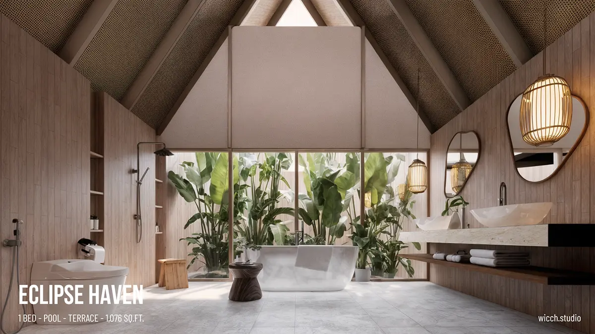 Proiect de casa parter 42 m²: 1 Dormitoare, 1 Bai, Bucatarie deschisa, fara Garaj