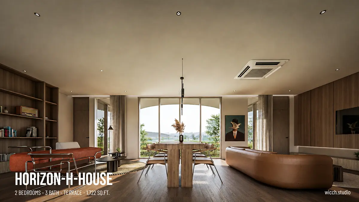 Proiect de casa parter 160 m²: 2 Dormitoare, Birou, 3 Bai, fara Garaj