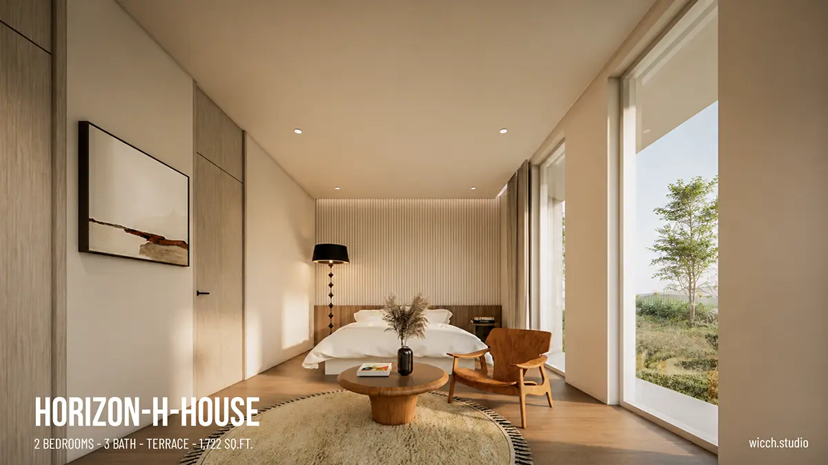 Proiect de casa parter 160 m²: 2 Dormitoare, Birou, 3 Bai, fara Garaj