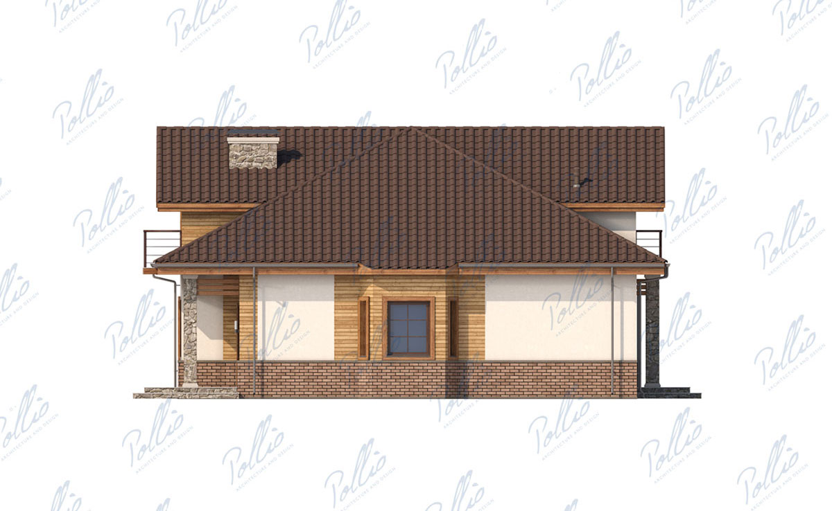 Proiect de casa cu mansarda 268 m² cu cinema acasa, 2 dormitoare si birou