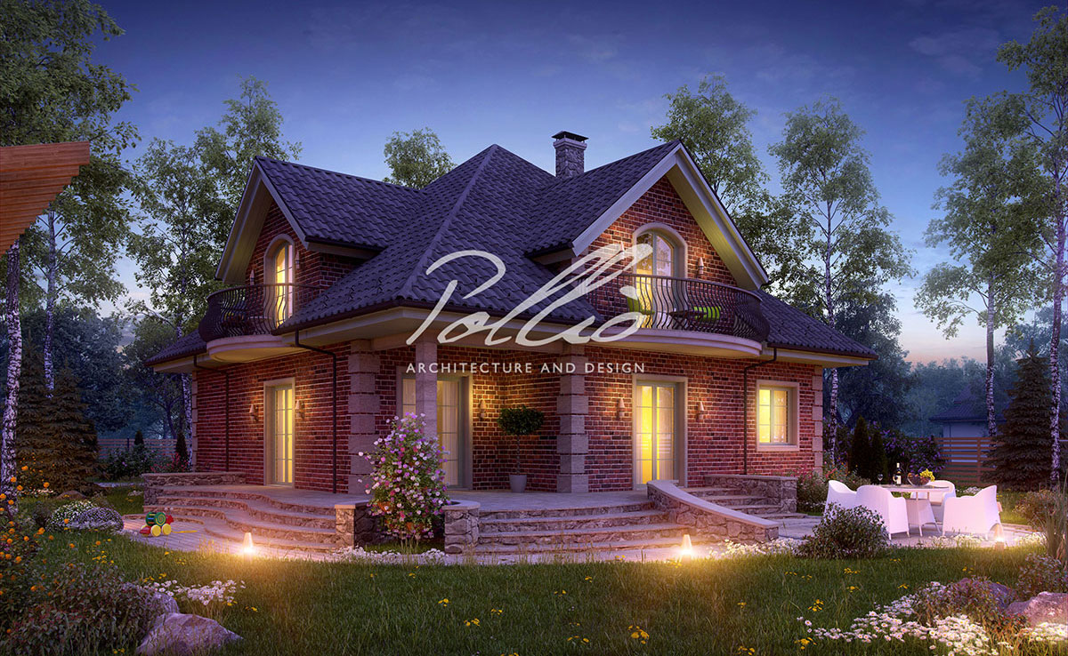 Proiect de casa parter cu mansardă 212 m²: 3 Dormitoare, Birou, 3 Bai, Bucatarie deschisa, fara Garaj