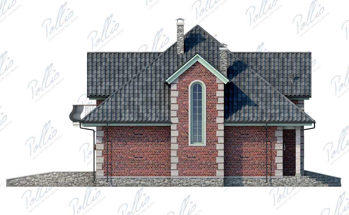 Proiect de casa parter cu mansardă 212 m²: 3 Dormitoare, Birou, 3 Bai, Bucatarie deschisa, fara Garaj