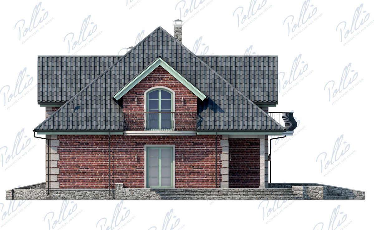 Proiect de casa parter cu mansardă 212 m²: 3 Dormitoare, Birou, 3 Bai, Bucatarie deschisa, fara Garaj