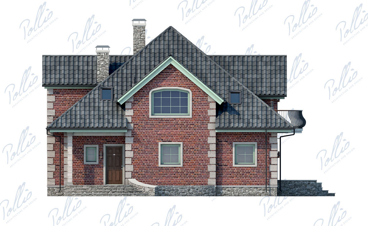 Proiect de casa parter cu mansardă 212 m²: 3 Dormitoare, Birou, 3 Bai, Bucatarie deschisa, fara Garaj