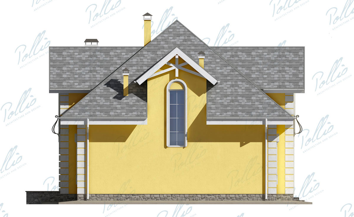 Proiect de casa parter cu mansardă 170 m²: 4 Dormitoare, 4 Bai, Bucatarie deschisa, fara Garaj