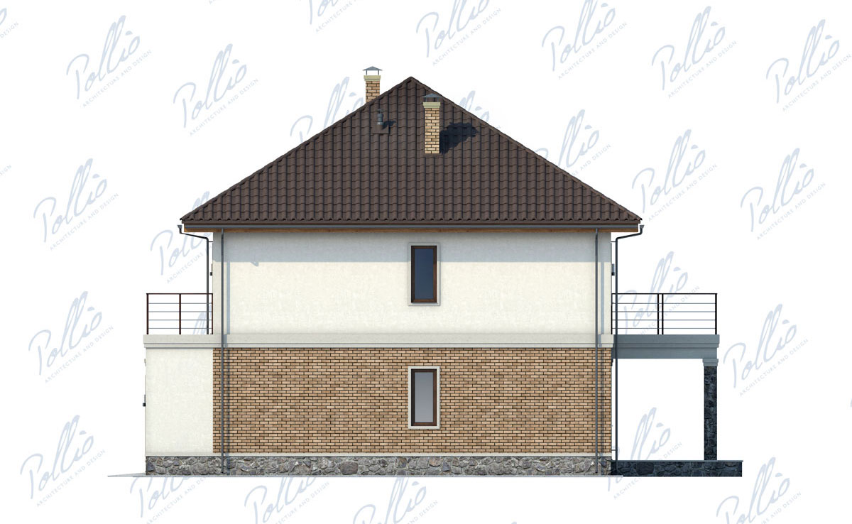 Proiect de casa cu etaj 245 m²: 3 Dormitoare, Birou, 3 Bai, Bucatarie deschisa, Garaj