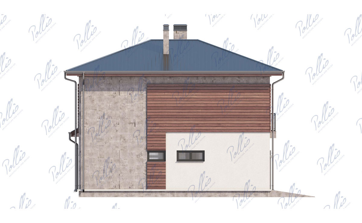 Proiect de casa cu etaj 236 m²: 4 Dormitoare, Birou, 3 Bai, Bucatarie deschisa, Garaj