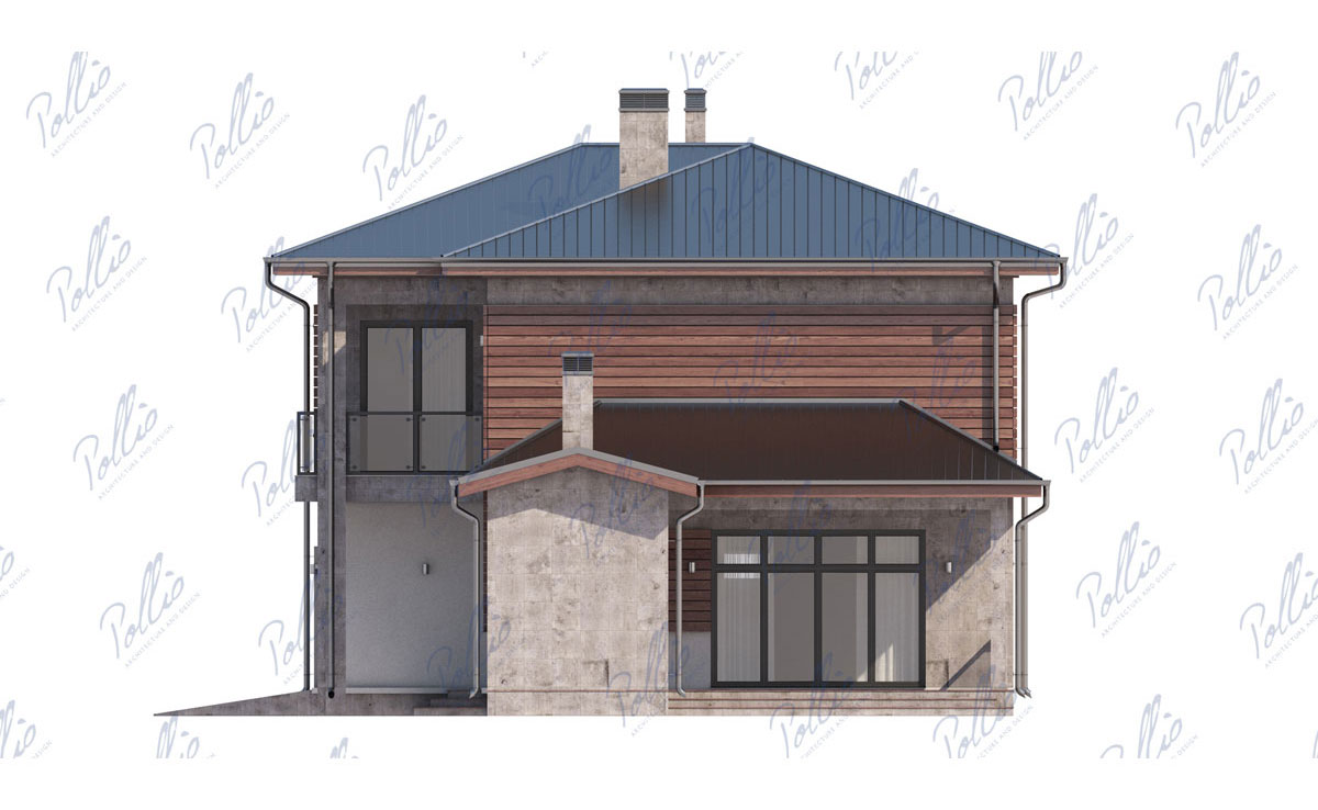 Proiect de casa cu etaj 236 m²: 4 Dormitoare, Birou, 3 Bai, Bucatarie deschisa, Garaj
