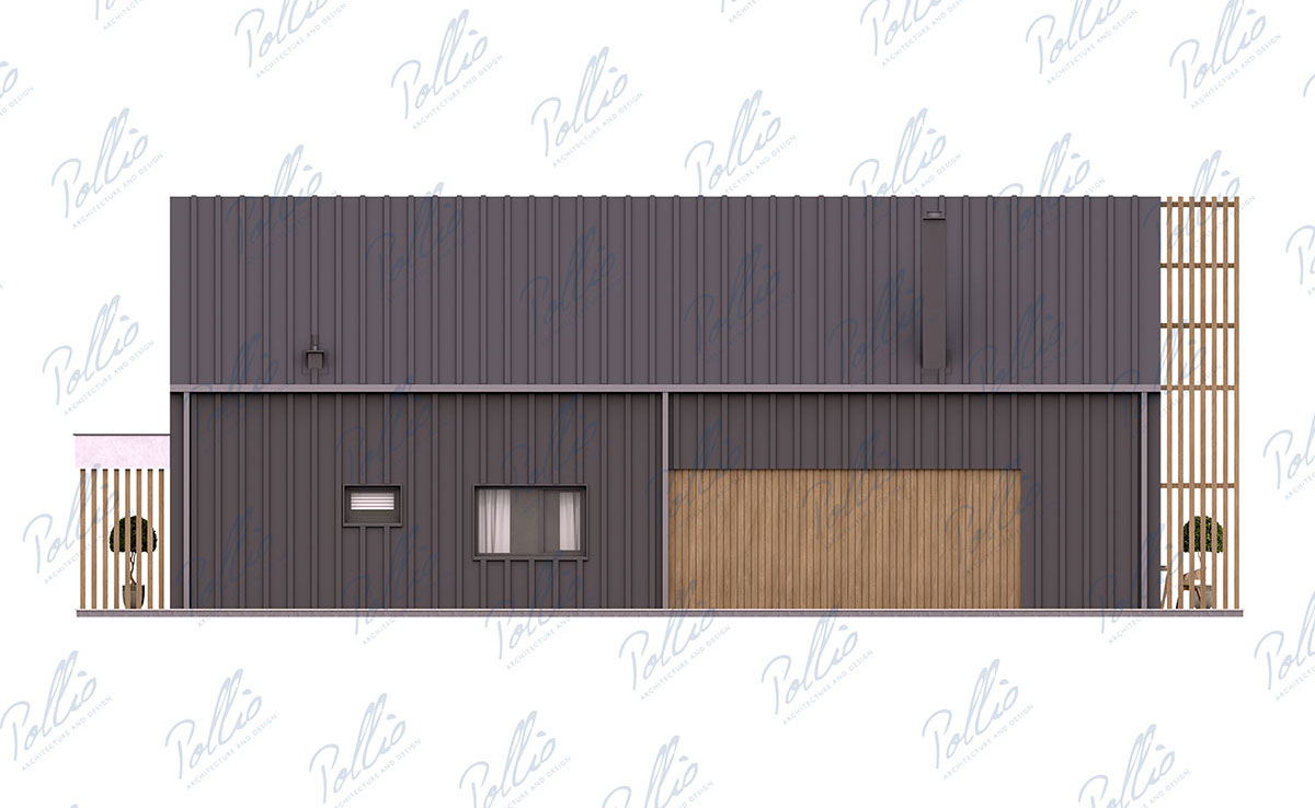 Proiect de casa 195 m²: Parter cu mansardă, 4 Dormitoare, 2 Bai, Bucatarie deschisa