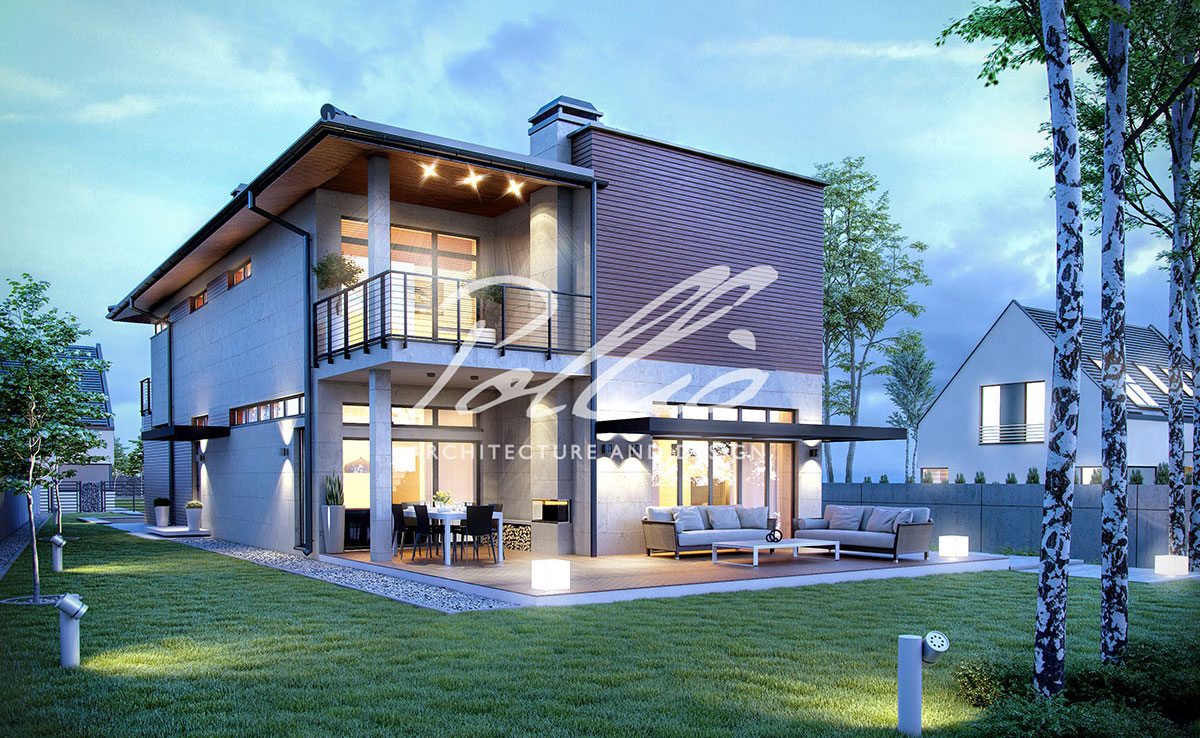 Proiect de casa cu etaj 194 m²: 3 Dormitoare, Birou, 3 Bai, fara Garaj