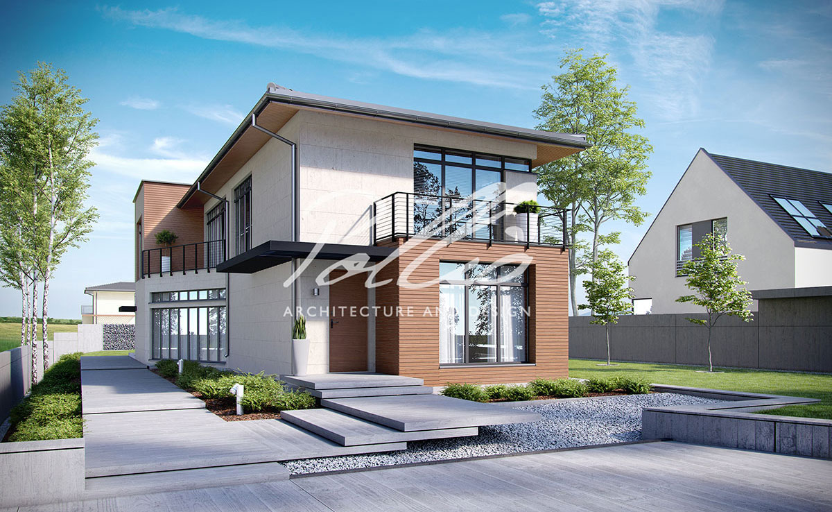 Proiect de casa cu etaj 194 m²: 3 Dormitoare, Birou, 3 Bai, fara Garaj