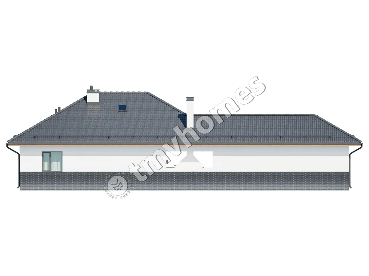 Proiect de casa parter 135 m²: 2 Dormitoare, 1 Bai, fara Garaj