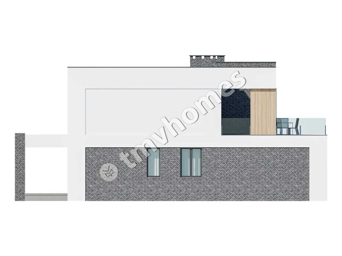 Proiect de casa cu etaj 329 m²: 5 Dormitoare, 3 Bai, Bucatarie deschisa, fara Garaj