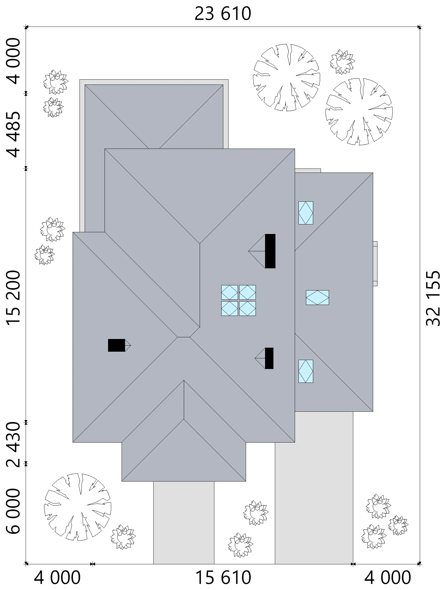 Proiect de casa cu etaj 332 m²: 3 Dormitoare, 3 Bai, Bucatarie deschisa, Garaj