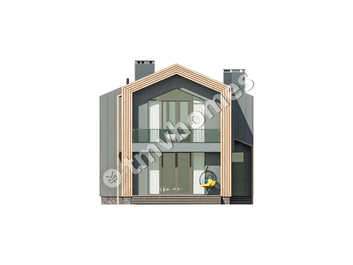 Proiect de casa parter cu mansardă 224 m²: 3 Dormitoare, Birou, 3 Bai, Bucatarie deschisa, fara Garaj