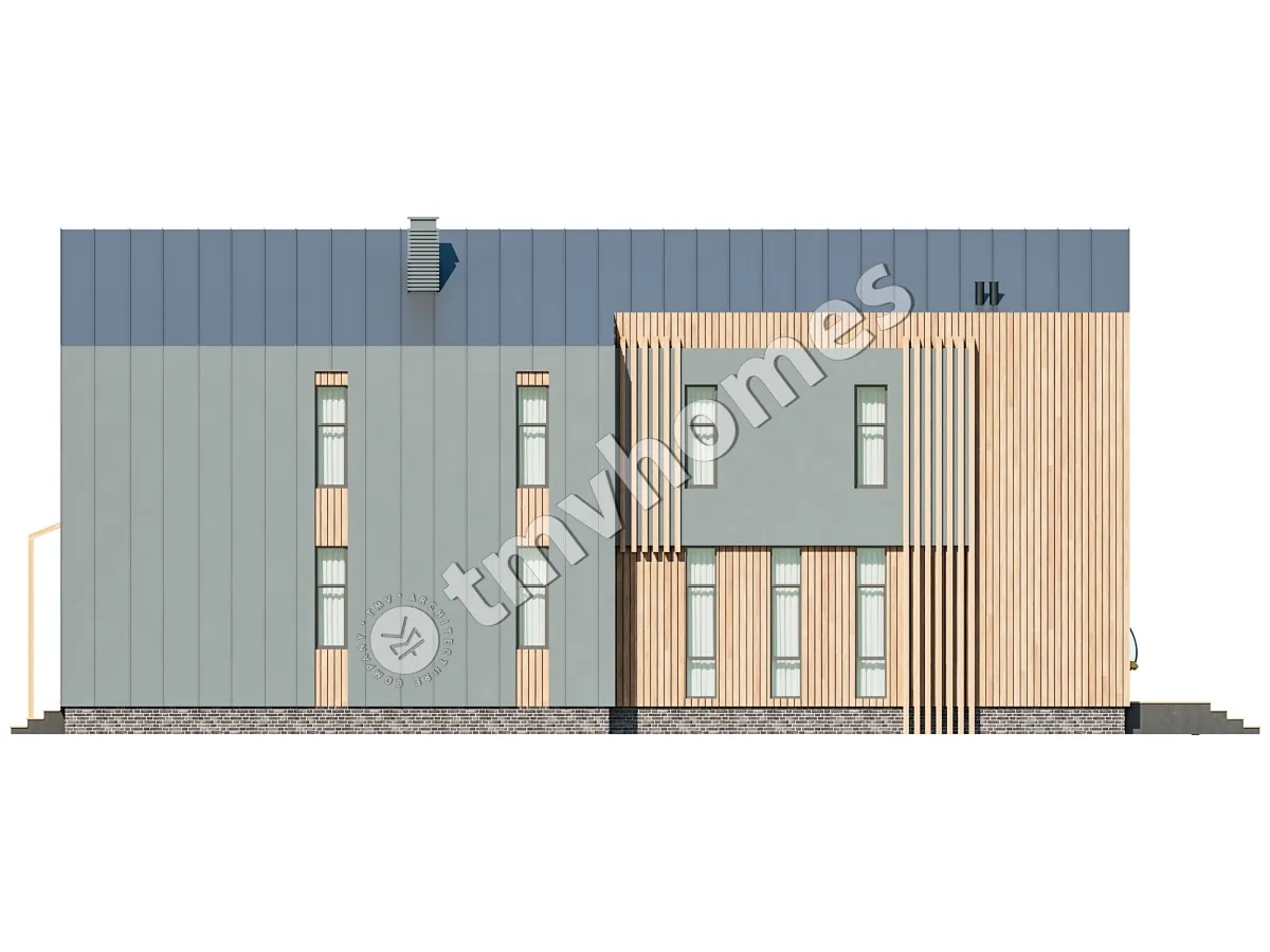 Proiect de casa parter cu mansardă 224 m²: 3 Dormitoare, Birou, 3 Bai, Bucatarie deschisa, fara Garaj