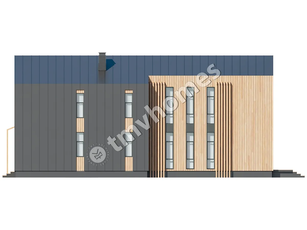 Proiect de casa parter cu mansardă 207 m²: 2 Dormitoare, Birou, 2 Bai, Bucatarie deschisa, fara Garaj