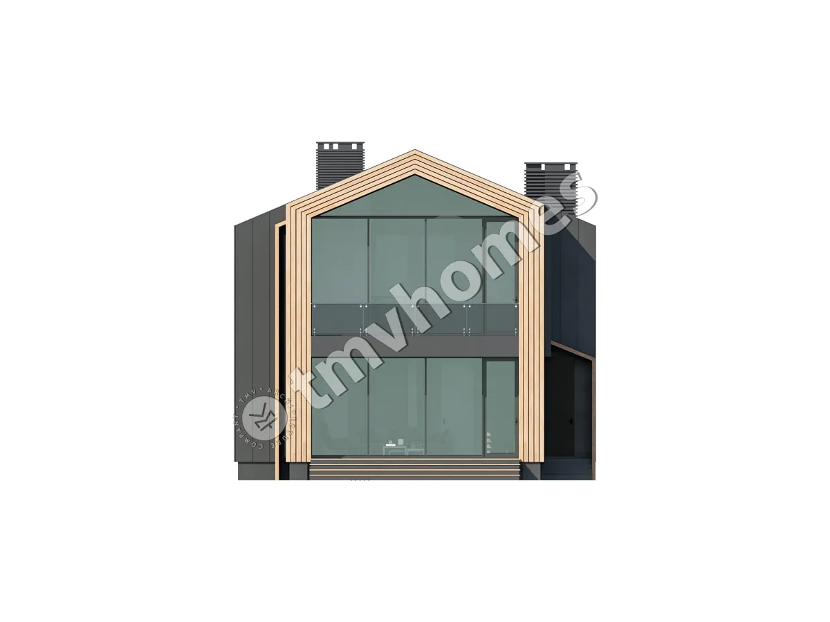 Proiect de casa parter cu mansardă 207 m²: 2 Dormitoare, Birou, 2 Bai, Bucatarie deschisa, fara Garaj