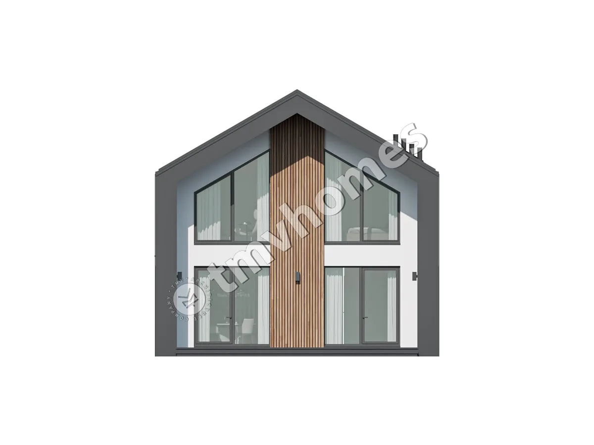 Proiect de casa parter cu mansardă 172 m²: 4 Dormitoare, 3 Bai, Bucatarie deschisa, fara Garaj