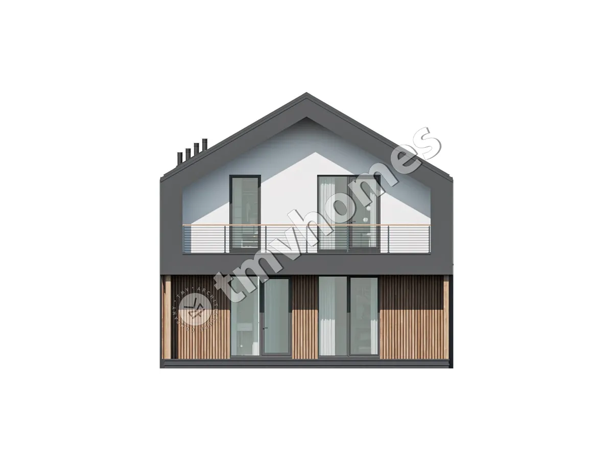 Proiect de casa parter cu mansardă 172 m²: 4 Dormitoare, 3 Bai, Bucatarie deschisa, fara Garaj