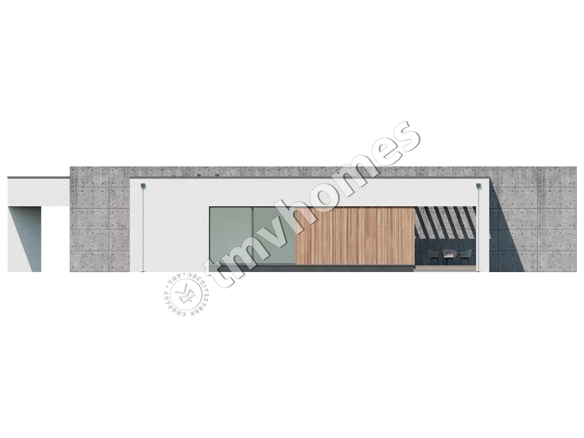 Proiect de casa parter 224 m²: 3 Dormitoare, 3 Bai, Bucatarie deschisa, fara Garaj