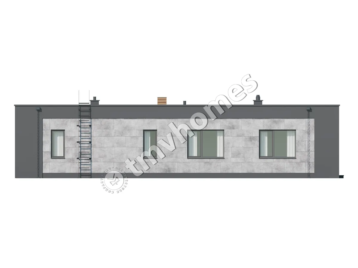Proiect de casa cu 2 etaje 217 m²: 3 Dormitoare, 3 Bai, Bucatarie deschisa, fara Garaj
