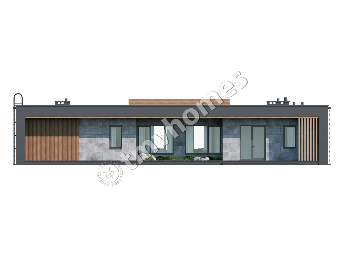 Proiect de casa cu 2 etaje 217 m²: 3 Dormitoare, 3 Bai, Bucatarie deschisa, fara Garaj