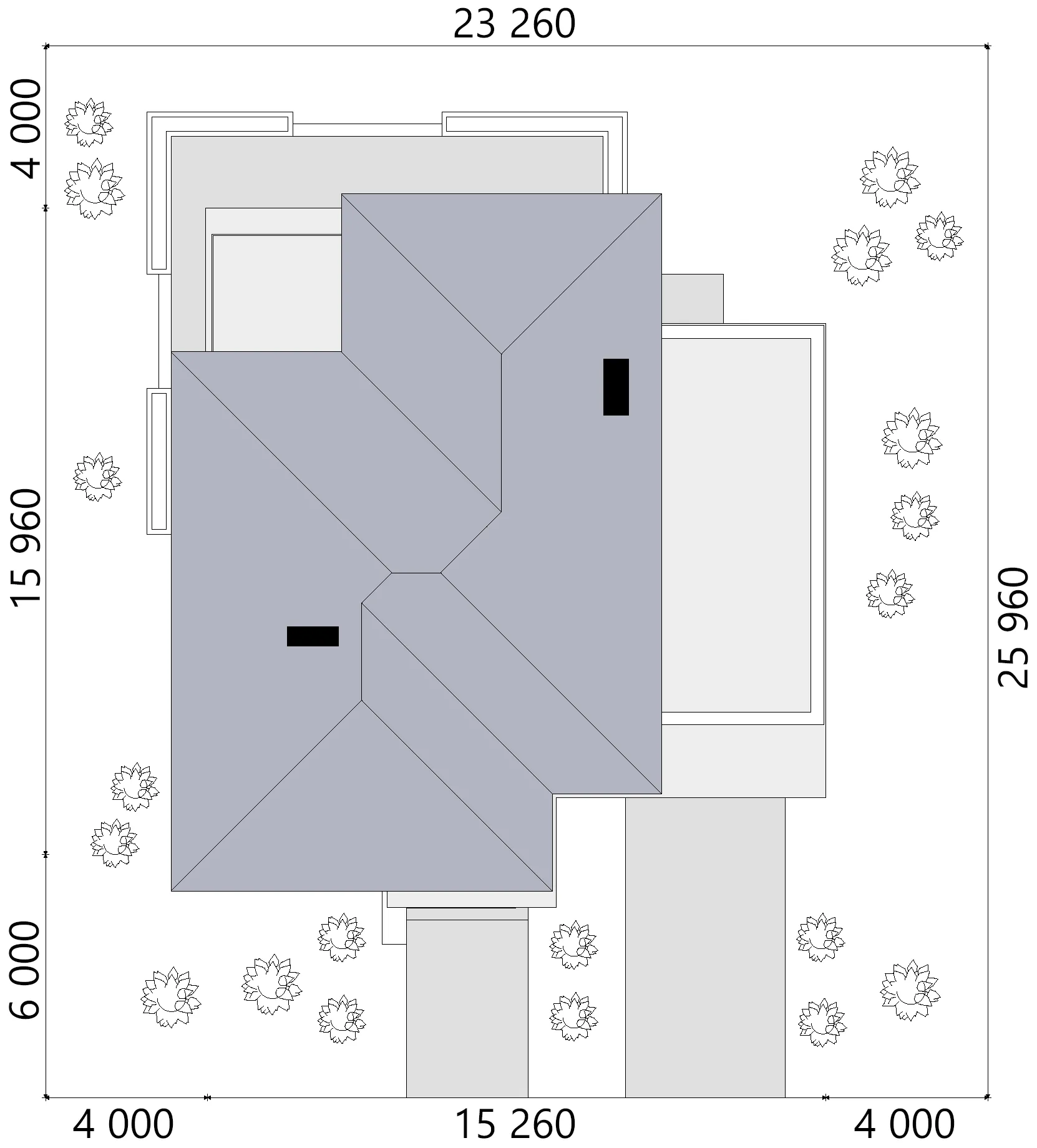 Proiect de casa cu etaj 270 m²: 2 Dormitoare, Birou, 2 Bai, Bucatarie deschisa, Garaj