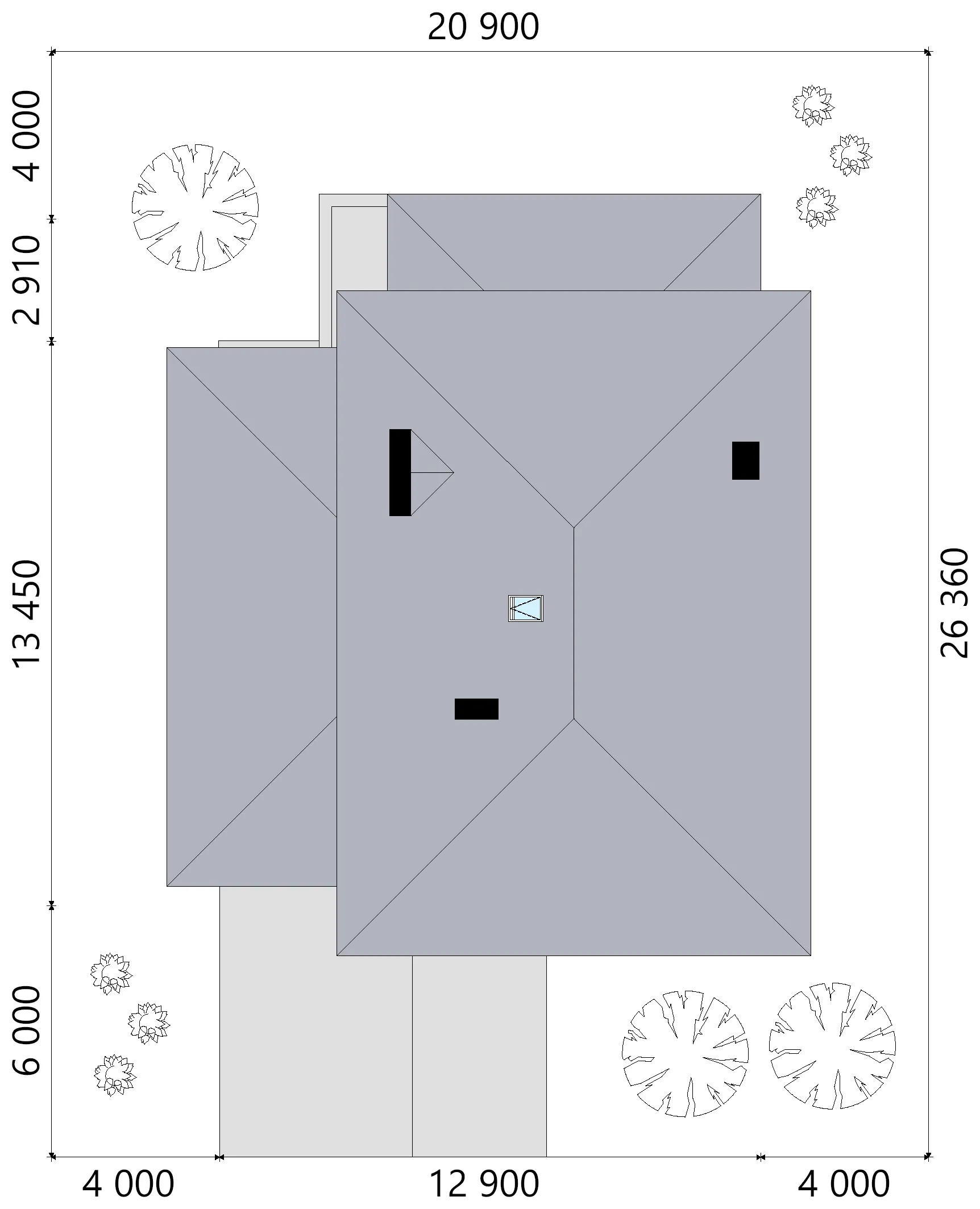 Proiect de casa cu etaj 220 m²: 3 Dormitoare, Birou, 3 Bai, Bucatarie deschisa, Garaj